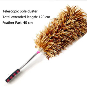 <span class=keywords><strong>Plumeau</strong></span> en plumes de poulet naturel pour nettoyage de voiture, maison, magasin, poignée en plastique fait à la main - Product Image 5