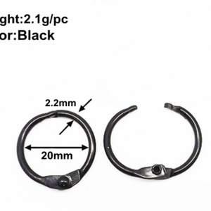 EWANG Wholesale 0.75 Inch Black Metal Loose Leaf Book <b>Rings</b> for Home School Office - Product Image 3