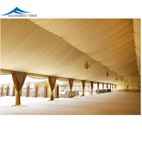 Carpa de marquesina de boda de lujo para 200-300 personas con forro de decoración y carpa de alquiler de fiesta interior de pared lateral a la venta