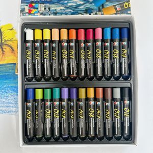 Baoyi 12/24 colori pastello a olio di cera pesante Set di pennelli Super morbido pennello per bambini della scuola primaria all'ingrosso - Product Image 4
