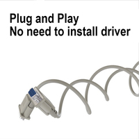 Cable de Extensión Serial RS232 DB9 Macho a Hembra OEM con Cubierta de PVC y Blindaje Trenzado para Computadora