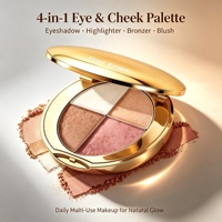 Palette de maquillage visage et yeux tout-en-un multi-usages, minérale pressée, waterproof, longue tenue, avec illuminateur, bronzer et blush