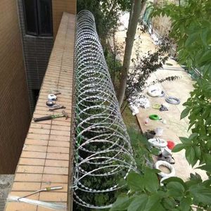 Galvanized Barbed <b>Wire</b> Coil Razor <b>Wire</b> Security Fencing Iron <b>Wire</b> <b>Mesh</b> 2.5-3.0mm 10-30mm Blade Length Yuking - Product Image 2
