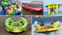Jouet gonflable poulpe rotatif, poulpe volant UFO, bateau gonflable rotatif à tirer, tube rotatif disco, Twister galactique