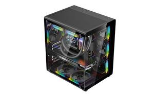 Boîtier d'ordinateur LY New Design 2 Glass Computadoras, vue complète, pour joueurs, boîtier <span class=keywords><strong>complet</strong></span> pour ordinateur de bureau, boîtier de jeu ATX avec ventilateurs ARGB - Product Image 2