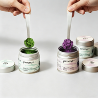 Boîte à thé matcha personnalisée avec étiquette, double joint, bouchon à vis, étanche à l'humidité, en fer blanc, pour poudre de thé UBE, 30g 50g