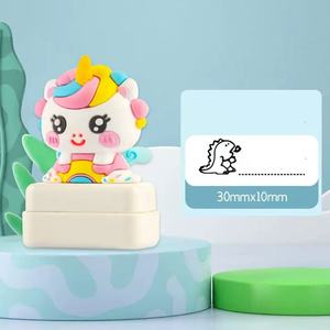 Nuovo arrivo fai da te cartone animato sigillo Flash per bambini nome del timbro nome del timbro di stoffa per bambini sigillo di plastica 10*30mm - Product Image 3