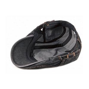 Casquette plate en coton unie pour homme avec logo personnalisé, style newsboy, chapeau de chasse décontracté, toutes saisons, vente en gros - Product Image 5