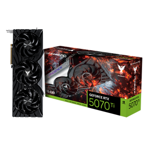 การ์ดจอ New Gainward RTX 5070 Ti 16GB GDDR7 256 บิต 2452 เมกะเฮิรตซ์ PCIE5 16 พิน ARGB GPU สำหรับเล่นเกมส์บนพีซีตั้งโต๊ะ รุ่นใหม่ สีดำ - Product Image 1
