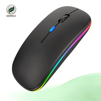 Souris de jeu optique LED ergonomique 3D sans fil USB 1200 DPI, mini souris droitière en stock pour ordinateur de bureau et portable - Offre Spéciale