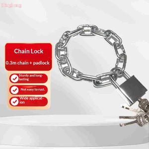Antivol à chaîne Dinghong 125 cm en fer robuste pour moto, scooter, vélo, antivol portable anti-effraction avec cadenas pour moto - Product Image 2