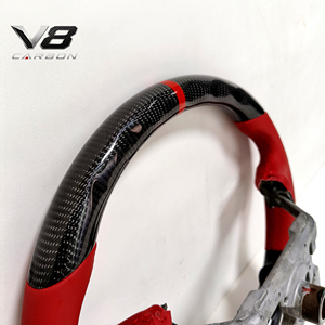Volant en fibre de carbone véritable V8carbon pour Série 7 <span class=keywords><strong>E32</strong></span> 728 730 735, accessoires de voiture, pièces automobiles, style racing modifié, personnalisé - Product Image 4