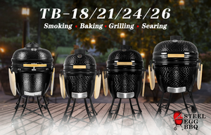 <span class=keywords><strong>Barbecue</strong></span> en céramique SEB <span class=keywords><strong>KAMADO</strong></span> 21 pouces TB Rouge, Gril <span class=keywords><strong>Kamado</strong></span> en céramique, Gril à charbon de bois pour le camping, Gril à fumée - Product Image 4