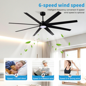 Ventilateur de plafond industriel moderne à grande vitesse pour entrepôt intérieur, grande taille 72 pouces, télécommande, LED SMD, avec lumière, F80311A, silencieux - Product Image 2