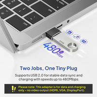 MINI USB à USB C Adaptateur USB C Femelle à un Mâle Chargeur de Voiture Type C Convertisseur pour iPhone 16
