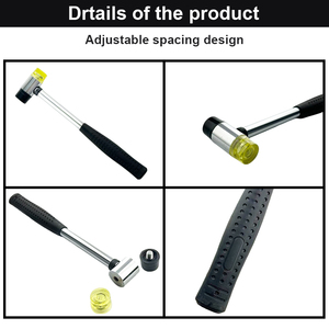 Kit professionnel de 6 outils avec stylos de débosselage en aluminium, marteau en caoutchouc et kit de réparation de bosses sans peinture pour carrosserie automobile - Product Image 5