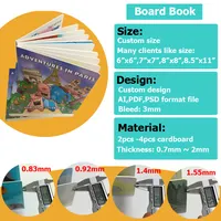 Drucken Sie benutzer definierte Kinder Pappe Buch Bild Färbung Zeichnung Kinder Illustration Board Kinder Geschichte Buch Druck