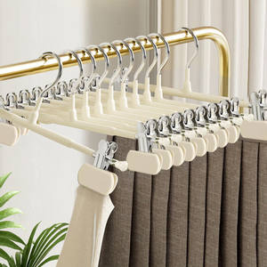 המכנסיים הסיטונאי להחליק חצאית קליפים בגדים מתלה בגדים מתלה ג 'ינג' ר מתכת חזקה אחסון מארגן אין קליפ - Product Image 1