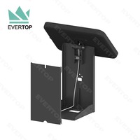 Support de tablette portable de comptoir LST21-P pour iPad, support de tablette POS, support de tablette verrouillable pour restaurants avec espace pour imprimante