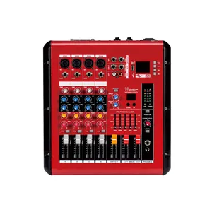 4 canal controlador de interface usb de som DJ power mixer de áudio profissional amplificador karaoke mixer de música em casa