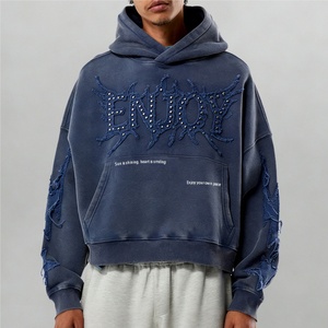 Sudaderas con Capucha Premium de Gran Gramaje, Lisas, de Algodón French Terry de 500GSM, de Corte Cuadrado, Hombros Caídos, Estilo Urbano para Hombre - Product Image 1