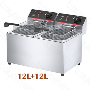 Best Quality Electric 6L+6L Deep <b>Fryers</b> Commercial 2 Tank 2 Baskets Chicken Pressure <b>Fryer</b> for Bakery Equipment - Product Image 2