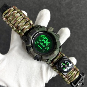 Montre de survie en plein air pour hommes, montre numérique LED, multifonctionnelle, étanche, tactique, mode, loisirs, sport - Product Image 1
