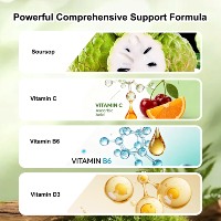 Gouttes multivitaminées au corossol, mélange d'herbes, complément alimentaire pour soutenir l'énergie, la digestion et la santé immunitaire