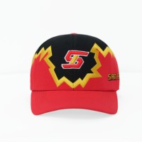 Gorra de Béisbol Ajustable con Bordado de Letras y Borde de Llama, Estilo Hip Hop Urbano