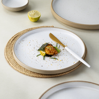 Assiettes en céramique mate fabriquées à la main au four YAYU, en porcelaine, en gros, pour restaurants, banquets, traiteurs, OEM personnalisé