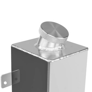 Aluminum Alloy Auxiliary Water Tank 2L For Car Cleaning And Repair Tools <b>Silver</b> Color With Cap And Mounting <b>Bracket</b> - Product Image 2