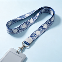 Lanière personnalisée par sublimation pour usine, avec logo sur mesure, en polyester, porte-clés et porte-badge d'identification
