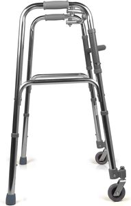 चिकित्सा एल्यूमीनियम सहायक वॉकर/ऊंचाई समायोज्य तह चलना सहायता वॉकर रोलेटर - Product Image 2