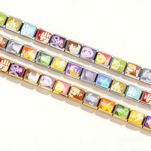 Pulsera Modular Italiana MBTI de Acero Inoxidable, Correa de Reloj Desmontable DIY, Unisex, Regalo, Primavera 2026 - Product Image 3