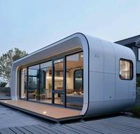 Maison de bureau modulaire en conteneur, serre préfabriquée portable, structure en acier, capsule spatiale