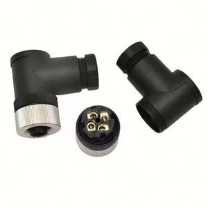 M12 Connector <strong>4</strong> Pin Right Angle Waterproof Male Female Plug Field Installation <strong>Assembly</strong> <strong>Code</strong> Compatible - Product Image 4