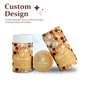 Wholesale Custom Eco-friendly and Unique Luxurious Kraft Round Tube Packing Craft Cookie Gift Chocolate Paper Tube Packaging - Product Image 5