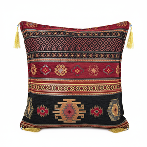 Oriental Kilim Designed Black - Red Turkish & Ottoman <b>Cushion</b> - Pillow Cover - Product Image 2
