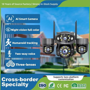 กล้องวงจรปิดอัจฉริยะ <span class=keywords><strong>Yoosee</strong></span> Ai 6MP พร้อมระบบตรวจจับความเคลื่อนไหว กล้องรักษาความปลอดภัย WiFi แบบเลนส์สามตัว กล้อง PTZ สำหรับภายนอกอาคาร พร้อมจอภาพ 3 จอ - Product Image 6