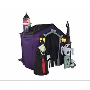 EJIA – maison gonflable gonflable de haute qualité pour Halloween, à <span class=keywords><strong>vendre</strong></span>, maison de rebond, cercueil gonflable d'halloween - Product Image 6