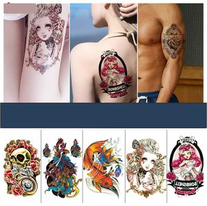 Tatuaje Temporal de Brazo con Diseño Floral, Resistente al Agua, Dibujado a Mano, en Blanco y Negro, para Brazo, Pecho y Muslo - Product Image 3