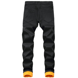 <span class=keywords><strong>Jeans</strong></span> Invernali da Uomo Taglie Forti Felpati Caldi Denim Spesso Slim a Gamba Dritta - Product Image 5