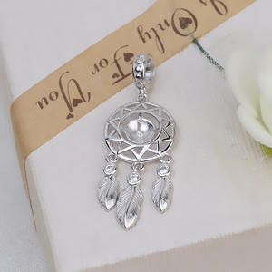 จี้เงินแท้ S925 สไตล์เรโทร อุปกรณ์ทำเครื่องประดับมุก DIY ตัวจับฝัน ตาข่ายดักฝัน อะไหล่เครื่องประดับกึ่งสำเร็จรูป - Product Image 3