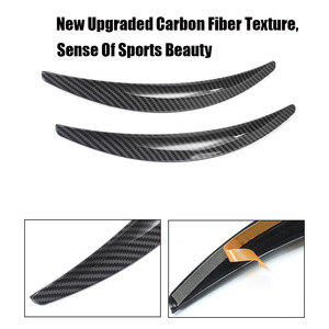 Extensions d'ailes en fibre de carbone 4 pièces, garnitures adhésives en plastique ABS pour passages de roues, autocollants de voiture pour Tesla Model 3 - Product Image 4