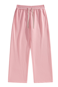 กางเกงวอร์มผู้ชายทรงตรงขากว้างขนาดใหญ่ ย้อมสีแบบ Garment Dyed เอวยางยืด ความสูงระดับกลาง สไตล์ลำลอง ลายทางแบบกำหนดเอง ล้างสีแบบ Acid Wash ชายกางเกงเปิด - Product Image 2