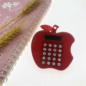 Mini Apple Shaped Calculator 8 Digit Portable For Students Kids ABS Material Battery Powered Colorful Design - Product Image 2