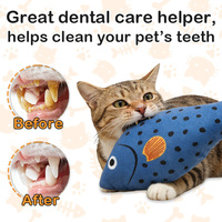 Juguete para Gatos con Forma de Pez, de Peluche Suave y Duradero, con Sonido, para Aliviar el Estrés, Suministros para Mascotas