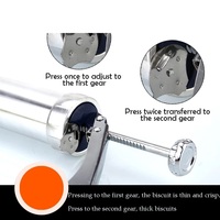 Pistolet à douilles en acier inoxydable pour glaçage, embouts de pressage pour fondant et biscuits, machine à extruder les gâteaux, pistolet de fabrication de biscuits