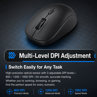 289 Mouse Nirkabel Mode Ganda BT5.0 2.4G Klik Senyap Portabel 1600DPI 6 Tombol 70G untuk Windows Mac IOS Android Tablet Laptop