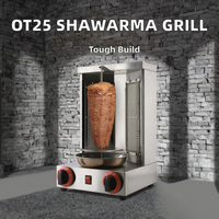 Machine Professionnelle Mini à Shawarma Commerciale d'Usine Électrique et Gaz, Kebab Doner Gyro Shawarma en Acier Inoxydable